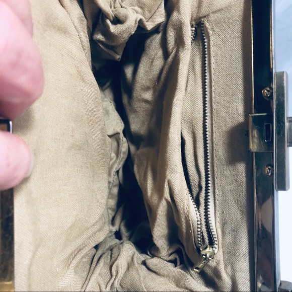 1950’s brown triangle purse - Picture 7 of 8